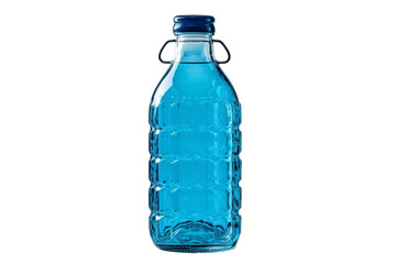 Blue Water Bottle: Transparent Isolated Hydration, Generative AI