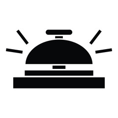 Bell icon silhouette design template isolated