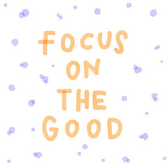 Focus on the good lettering
