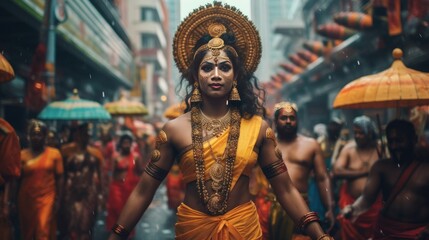 Fototapeta premium Traditional Thaipusam religion Festival
