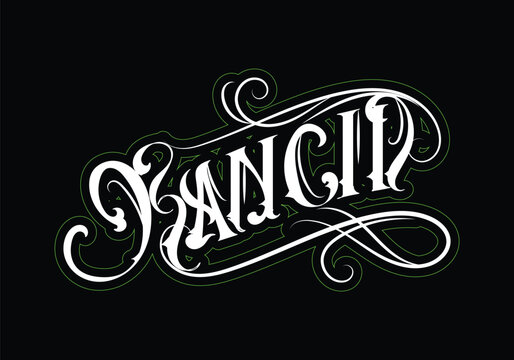 RANCID word lettering tattoo design