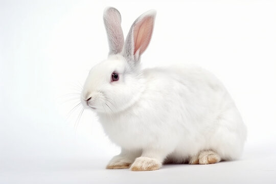 Generative AI.
a white background rabbit