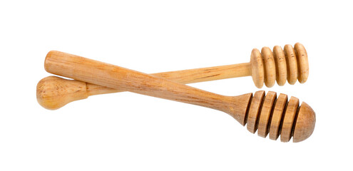 wooden honey stick isolated on transparent png