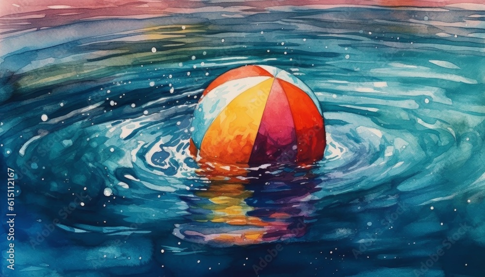 Wall mural Colorful Ball in Pool - Wall murals