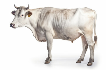 a white background cow