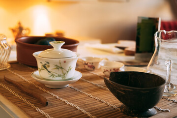 Mesa de té servida