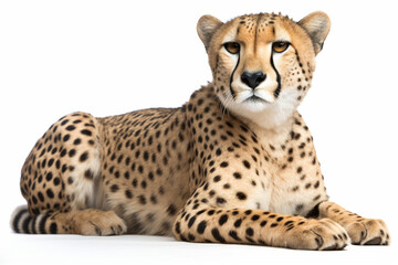 Generative AI.
a cheetah white background