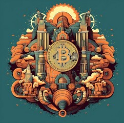 background Bitcoin Illustrations: Unlock Your Creative Potential with Adobe Stock