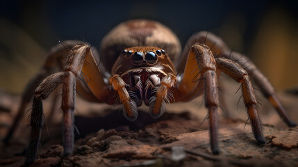 Wolf spider. Generative AI