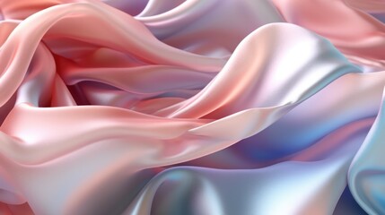 Obraz premium Closeup of rippled satin fabric in pantone, Generative AI