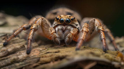 Wolf spider. Generative AI