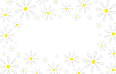 Obraz premium beautiful illustration of daisies on a white background 