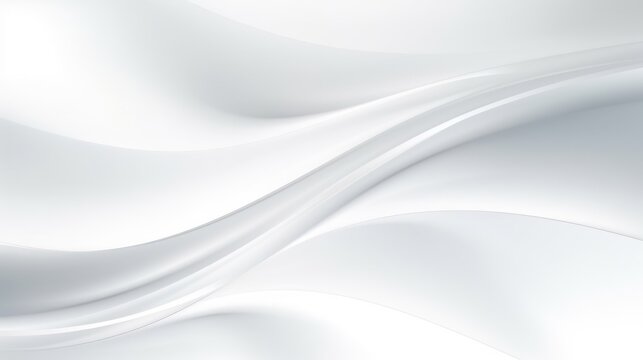 White abstract background with smooth lines, Generative AI © tanatat