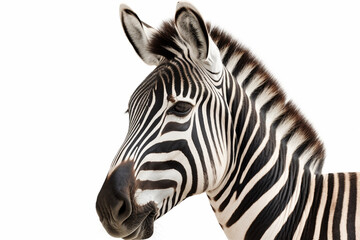 Plakat Generative AI. a zebra on a white background
