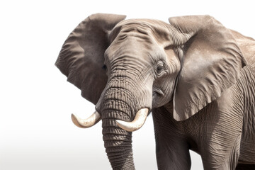 an elephant on a white background