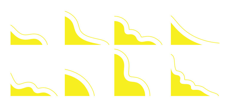 Abstract element shape decoration shape for banner background, template, flyer, cover, etc. Fluid liquid corner vector illustration