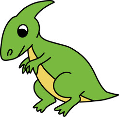 Naklejka premium cute parasaurolophus cartoon