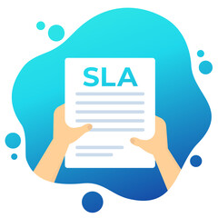 SLA, service level agreement in hands