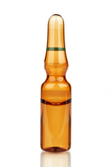 Medicine ampoule isolated on white background with clipping path.