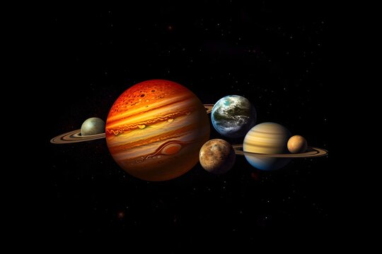 太陽系の惑星イメージ　with generative ai