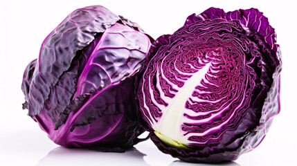 Cabbage on white background | Ai generated