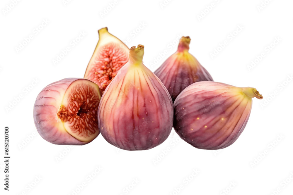 Wall mural Fresh Figs Transparent Isolated Fruit Generative. AI - Wall murals