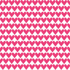 Pink heart pattern. Heart vector pattern. Heart pattern.  Seamless geometric pattern for clothing, wrapping paper, backdrop, background, gift card, decorating.