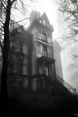haunted house in the woods