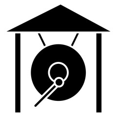 gong traditional music instrument icon