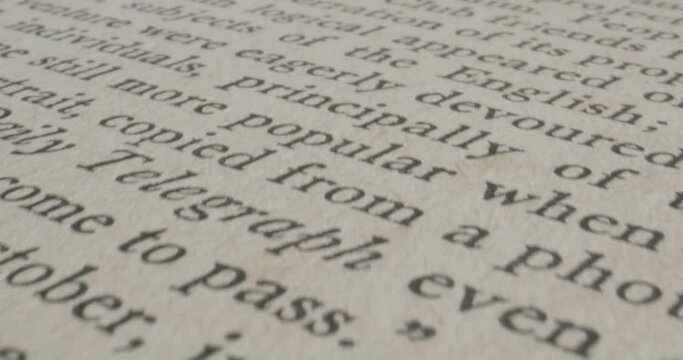 A brief stroll on an old book page - Close-up