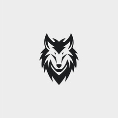 Abstract wolf head logo design vector illustration