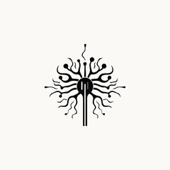 Neuron logo design vector illustration