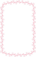 Can Shape Spiral Frame Leaf Flower frame laurel wreath floral vector pink pastel decoration leaves botanical borders border framing pressed flowers background wedding valentine anniversary congrat