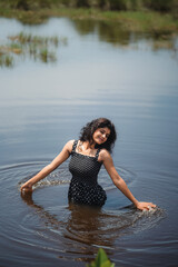 Fototapeta premium South Indian model Alitta Josephan from thrissur, kerala.
