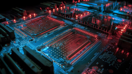 Fototapeta premium electronic circuit board ,generative ai