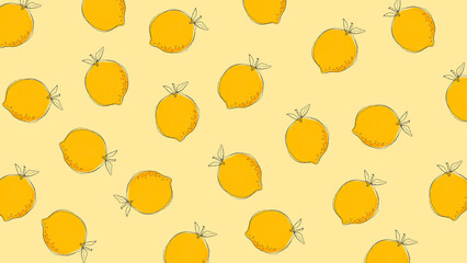 seamless surface pattern with Lemons