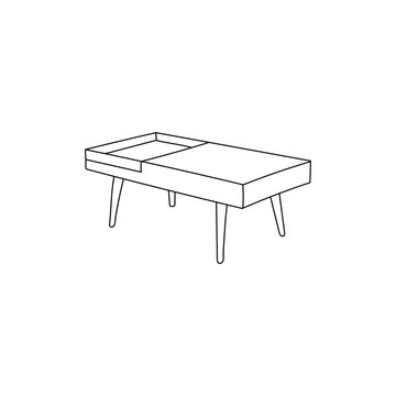Minimalist Furniture Table interiors furniture logo, vector, icon, illustration design template