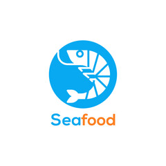 seafood logo design vector templet,