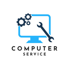 Computer Service Logo Design Concept