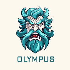 God Olympus logo e-sport vector