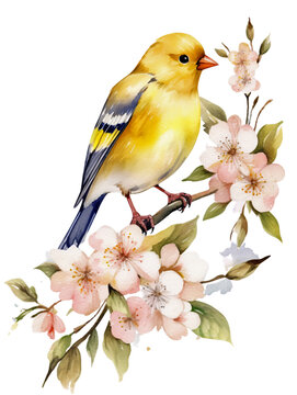 recommend clip art: Bird Watercolor Clip art, Watercolor Sublimation Design, Floral Clip art