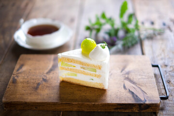 メロンのショートケーキ