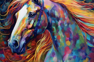 Fototapeten Colorful painting of an Horse © Subrata