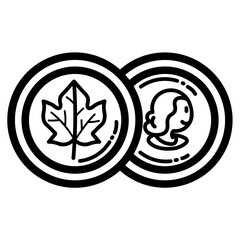 coin line icon style