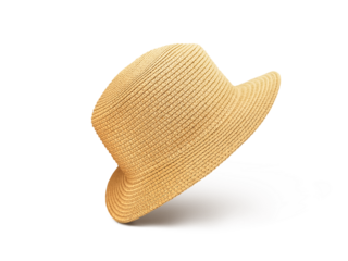 vintage straw hat isolated PNG transparent
