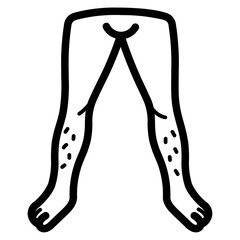 leg line icon style