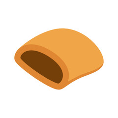 Cookies Cartoon Illustration. Chocolate biscuit cartoon icon. A cookie flat icon vector illustration design, this vector is suitable for icons, logos, illustrations, stickers, books, etc.