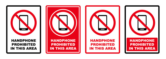 no handphone in this area prohibited sign printable red stop set baned silhouette icon design