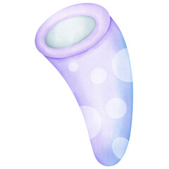 Single purple tube coral illustration