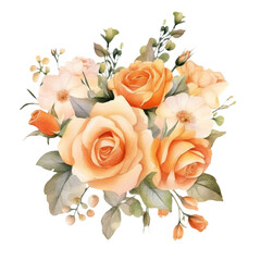 Flowers Watercolor Clip art, Watercolor Sublimation Design, Floral Clip art